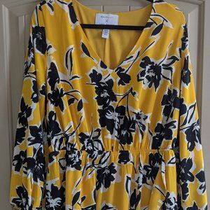 Lane Bryant Yellow and Black Dress